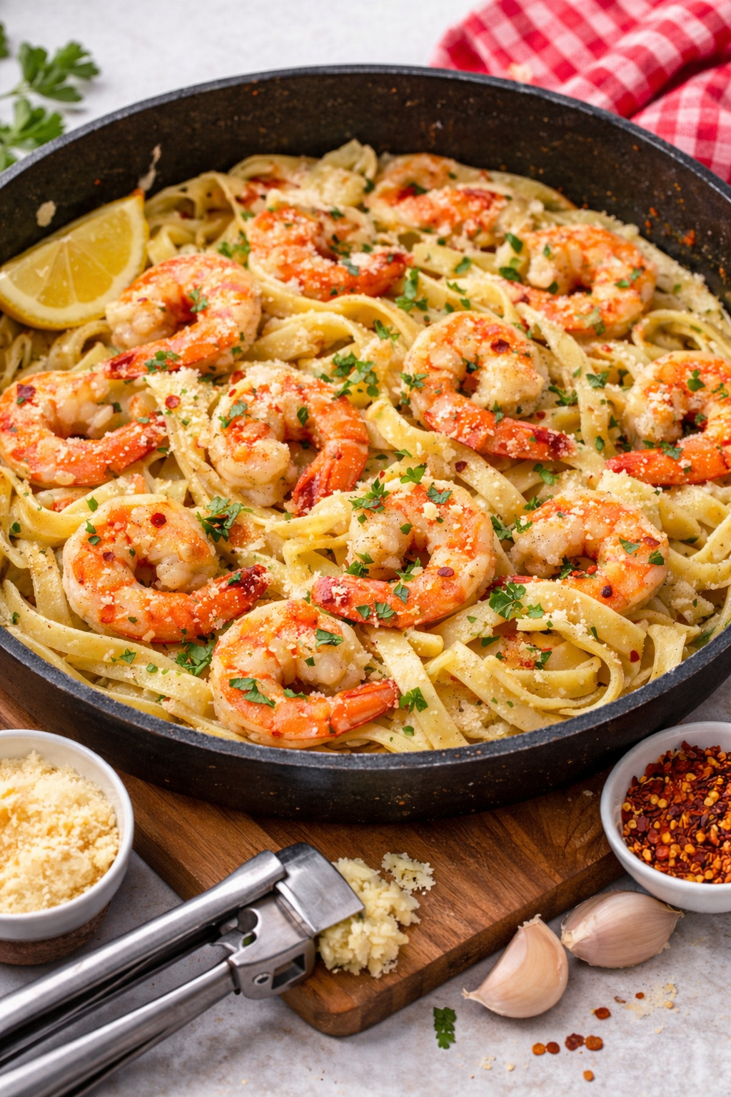 Garlic Butter Shrimp Pasta (Best Easy Dinner Recipe)